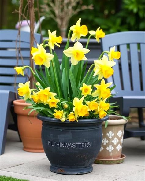 daffodils in containers