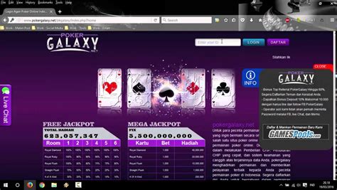 daftar poker galaxy Array