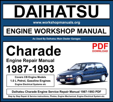 Read Daihatsu Charade Engine Workshop Manual 