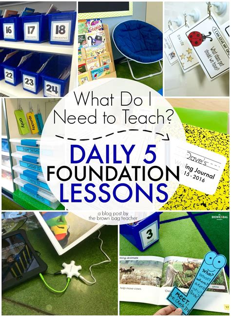 Daily 5 Foundation Lessons Chapter 6 The Brown Daily 5 Fifth Grade - Daily 5 Fifth Grade