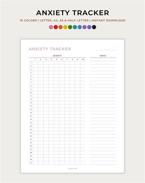 daily anxiety tracking chart