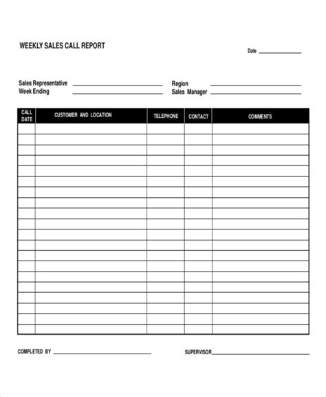 Daily Call Report Format For Medical Representative