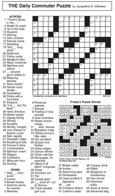 Daily Commuter Puzzles Daily Commuter Crossword Answers Printable Computer Crossword Puzzles With Answers - Printable Computer Crossword Puzzles With Answers