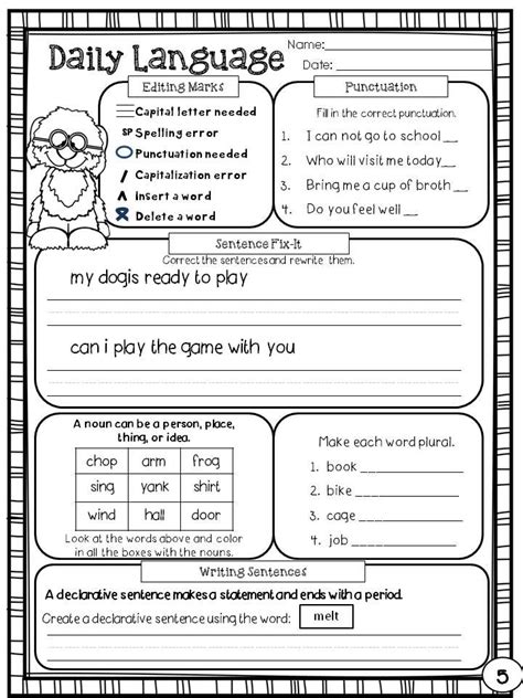Daily Oral Language Grade 5 Worksheets K12 Workbook Daily Oral Language Grade 5 - Daily Oral Language Grade 5