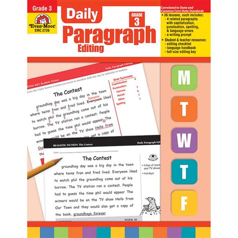 Daily Paragraph Editing Grade 3 Emc2726 Daily Editing Practice Grade 3 - Daily Editing Practice Grade 3