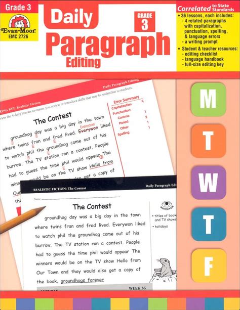 Daily Paragraph Editing Workbook Gr 3 At Lakeshore Daily Paragraph Editing Grade 3 - Daily Paragraph Editing Grade 3