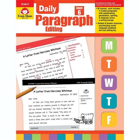 Daily Paragraph Editing Workbook Gr 6 At Lakeshore Paragraph Editing 6th Grade - Paragraph Editing 6th Grade