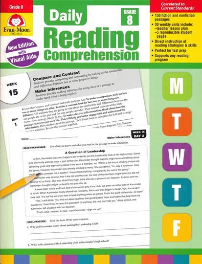 Daily Reading Comprehension Grade 8 Emc3618 Eight Grade Reading Comprehension - Eight Grade Reading Comprehension