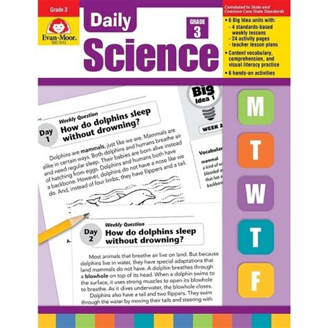 Daily Science Grade 3 Teacher Edition Paperback The Science Book Grade 3 - Science Book Grade 3