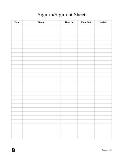 Daily Sign In Sheets For Your Preschool Classroom Sign In Sheet For Preschool - Sign In Sheet For Preschool