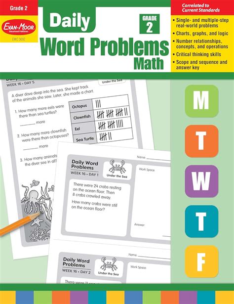 Daily Word Problems Grade 2 Evan Moor