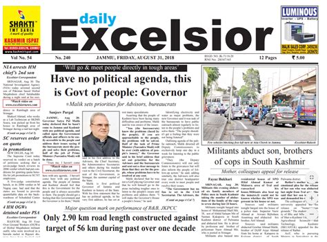 Read Daily Excelsior Newspaper 24 August 2013 
