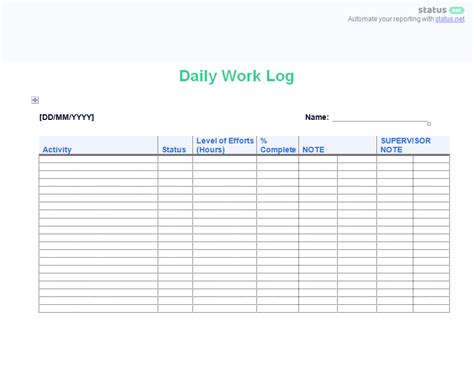 Read Online Daily Job Log Undated Activity Tracking Notebook Fill In Date Time And Activity Done By 31 Entries Per Page Journal 100 Pages Pad Is 8 5 Inches By 11 Inches Activity Log 