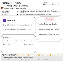 Read Daily Notetaking Guide Algebra 1 Lesson Answers 