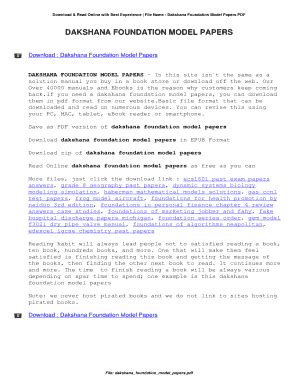 Download Dakshana Foundation Model Papers 
