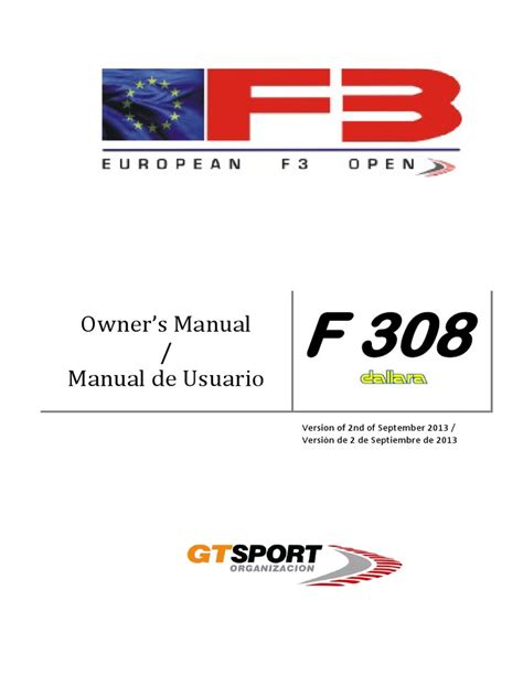 Read Dallara F3 Owners Manual 