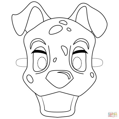 Dalmatian Dog Mask Coloring Page Free Printable Coloring Dalmatian Dog Coloring Page - Dalmatian Dog Coloring Page