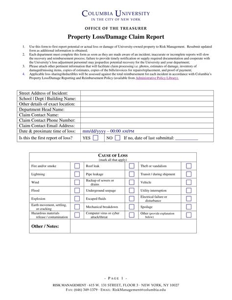 damage report