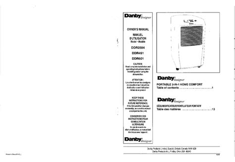 Read Online Danby Ddr2504 User Guide 