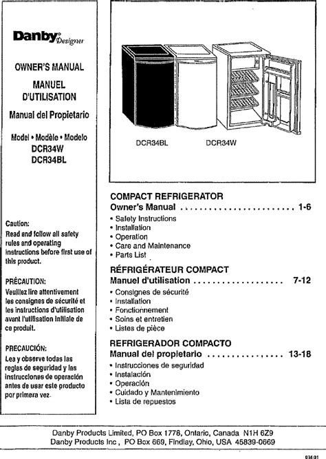 Full Download Danby Refrigerator Guide 