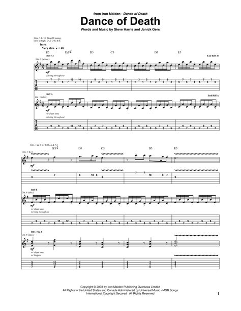 Dance Of Death Tabs