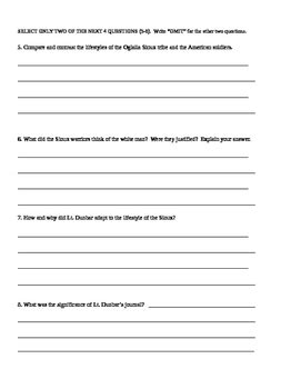 Dances With Wolves Worksheet   Dances With Wolves Movie Worksheet Tpt - Dances With Wolves Worksheet