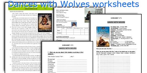 Dances With Wolves Worksheets Lesson Worksheets Dances With Wolves Worksheet - Dances With Wolves Worksheet
