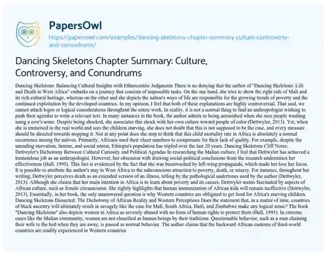 Download Dancing Skeletons Chapter Summaries 