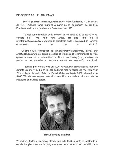 daniel goleman biography resumen de hamlet