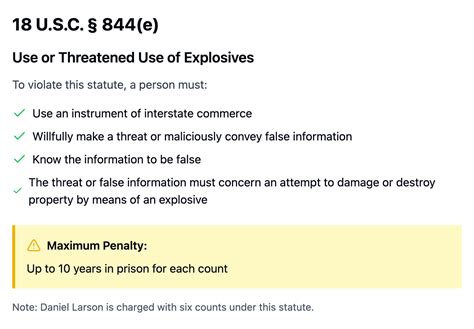 Daniel Larson Federal Charges