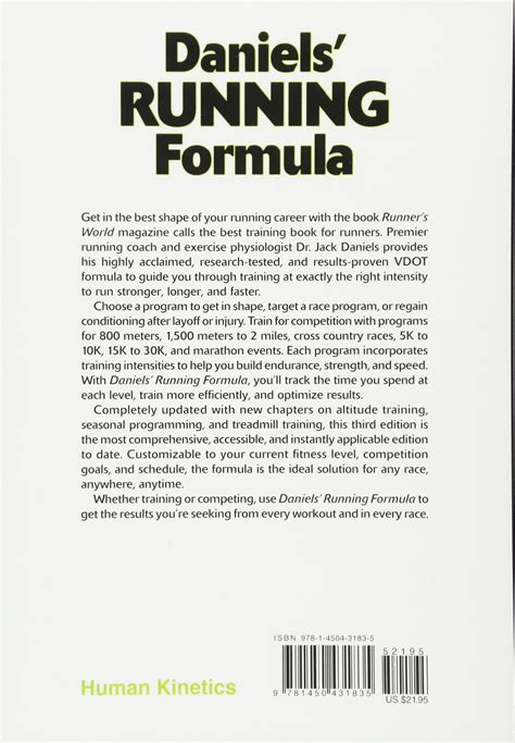 Daniel S Running Formula