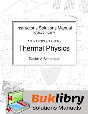 daniel schroeder thermal physics solutions manual