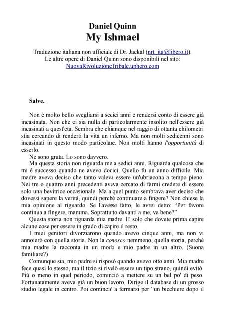 Full Download Daniel Quinn My Ishmael Pdf 