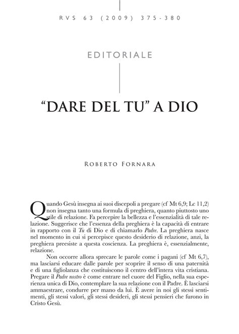 Read Online Dare Del Tu A Dio 