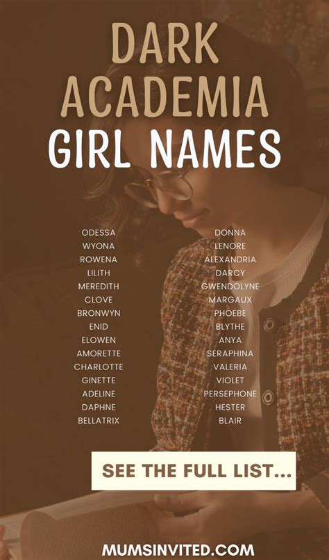 Dark Academia Names