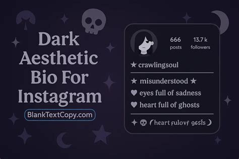 Dark Bio For Instagram