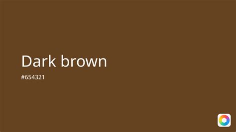 dark brown color code