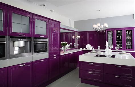 Dark Purple Kitchen Cabinets