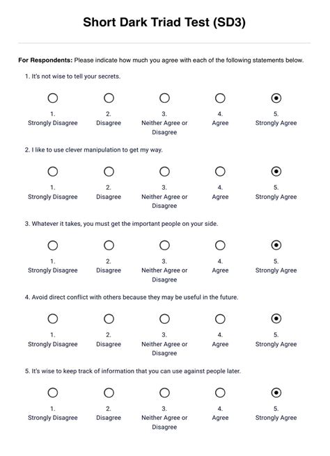 Dark Triad Test