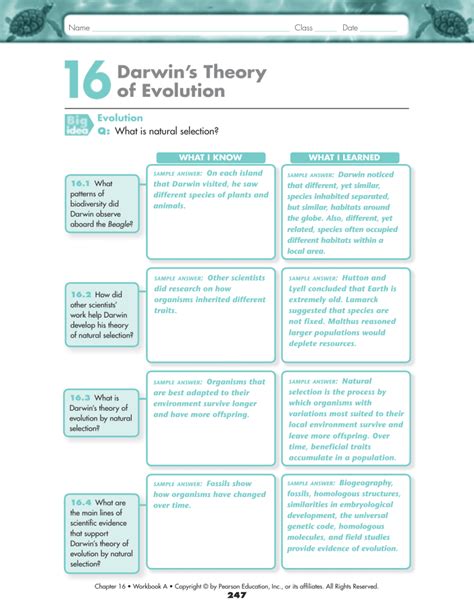 Read Online Darwins Theory Of Evolution Packet Answers 