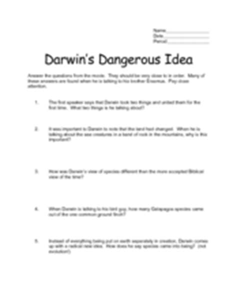 Darwinu0027s Dangerous Idea Documentary Worksheet Google Forms Tpt Darwin Dangerous Idea Worksheet Answers - Darwin Dangerous Idea Worksheet Answers