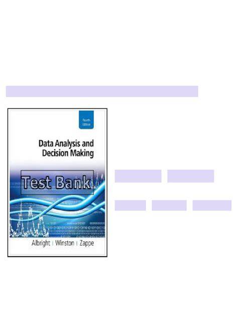 Data Analysis Decision Making 4th Edition Answers