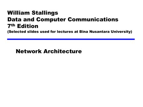 Data And Computer Communications 7th Edition