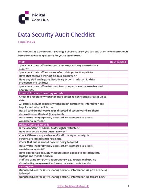 data center security audit checklist