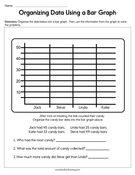 Data Collection Worksheets Organizing Data Worksheet - Organizing Data Worksheet