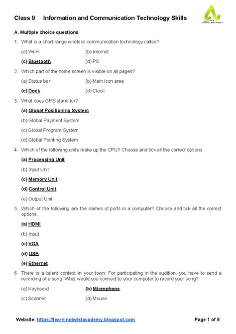 Data Communication Multiple Choice Questions And Answers