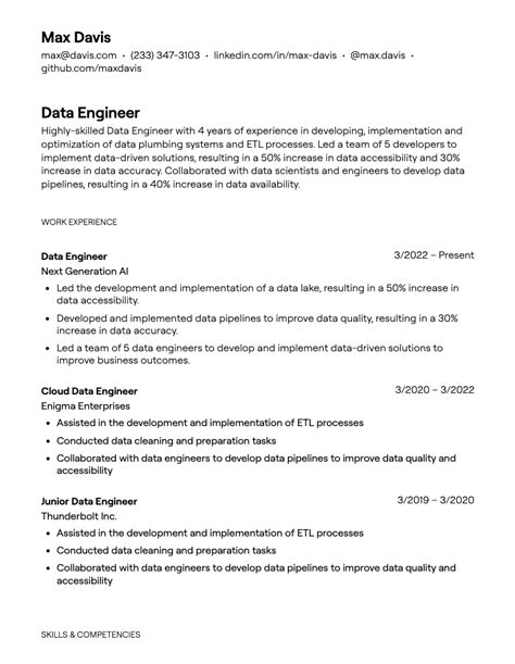 Data Engineer Resume