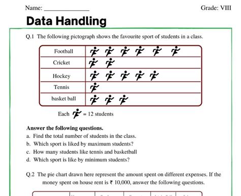 Data Handling Class 8 Worksheet Possible Outcomes Worksheet - Possible Outcomes Worksheet