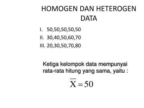 data homogen dan heterogen