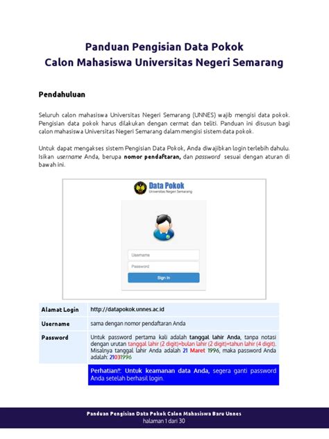 Data Pokok Unnes
